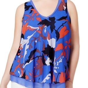 Rachel Roy Women's Plus Sleeveless V-Neck Printed